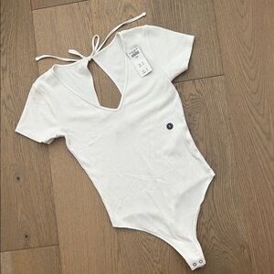 NWT Abercrombie White Bodysuit